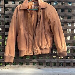 Wilsons Vintage Leather Brown Bomber Jacket size Medium